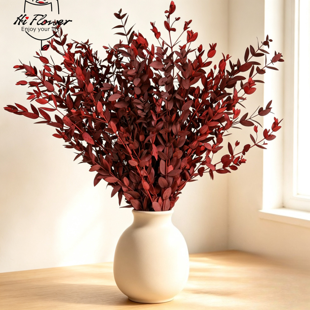 Bonsai Garden Decor - Fiori Secchi Naturali, Bouquet di Eucalipto,